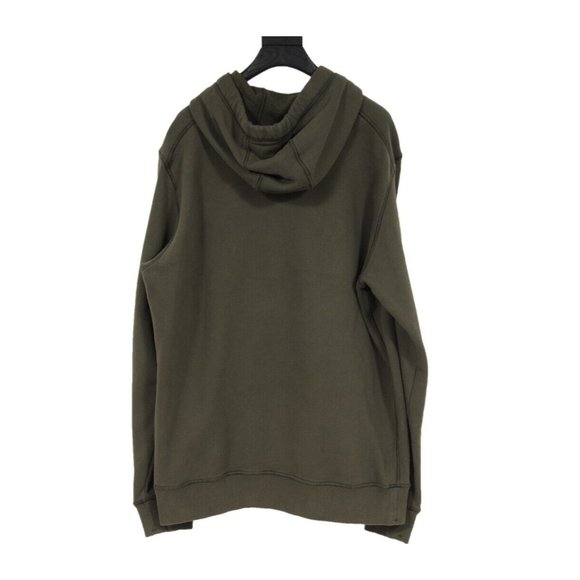 Stone Island Mens Hoodie Size XL Olive Green Compass Patch Logo Pullover Sweater - Picture 2 of 12